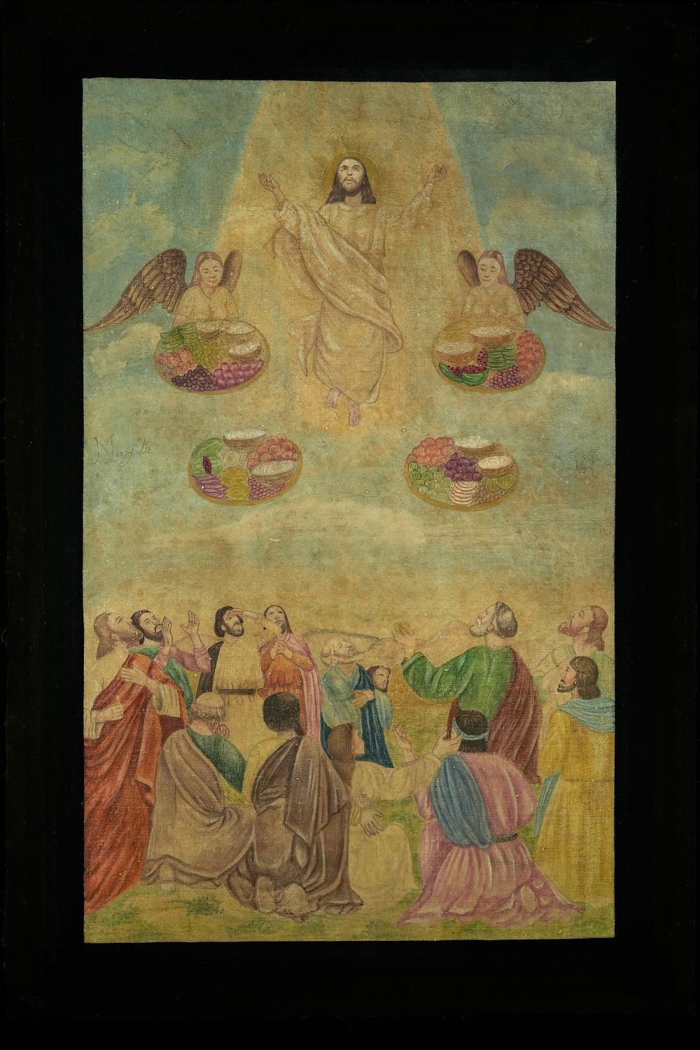 Lot 260: “Ascension Scene with Angels and Disciples” – Indian...