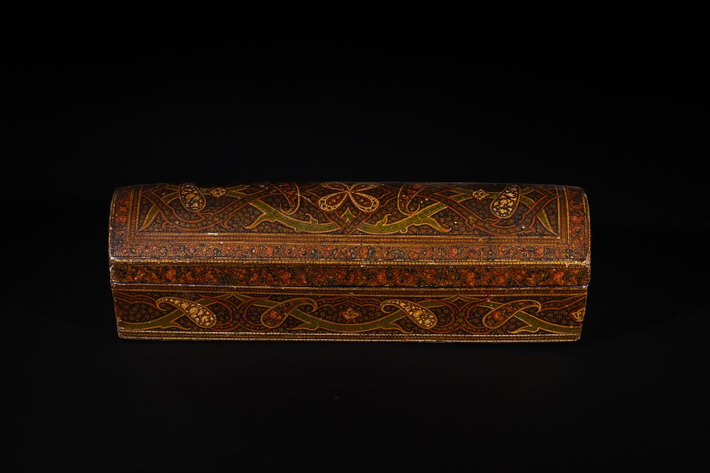 Lot 288: A Kashmiri Painted Qalamdan Pen Box, 19th Century.
