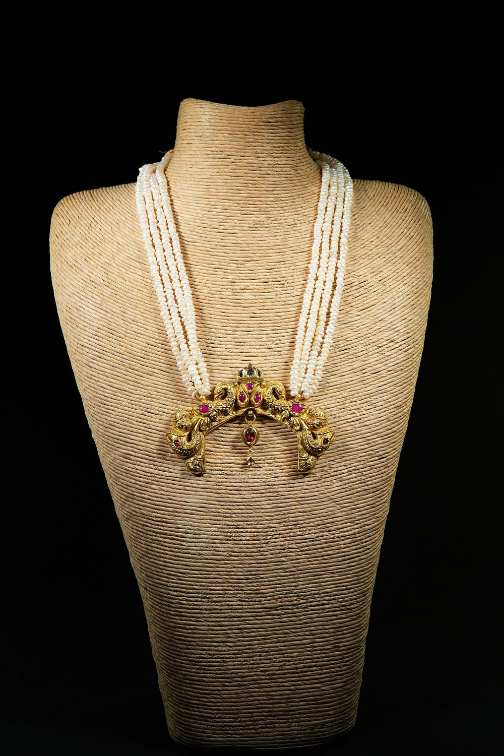 Lot 293: A Mughal High-Karat Gold, Diamond, Ruby & Enamel...