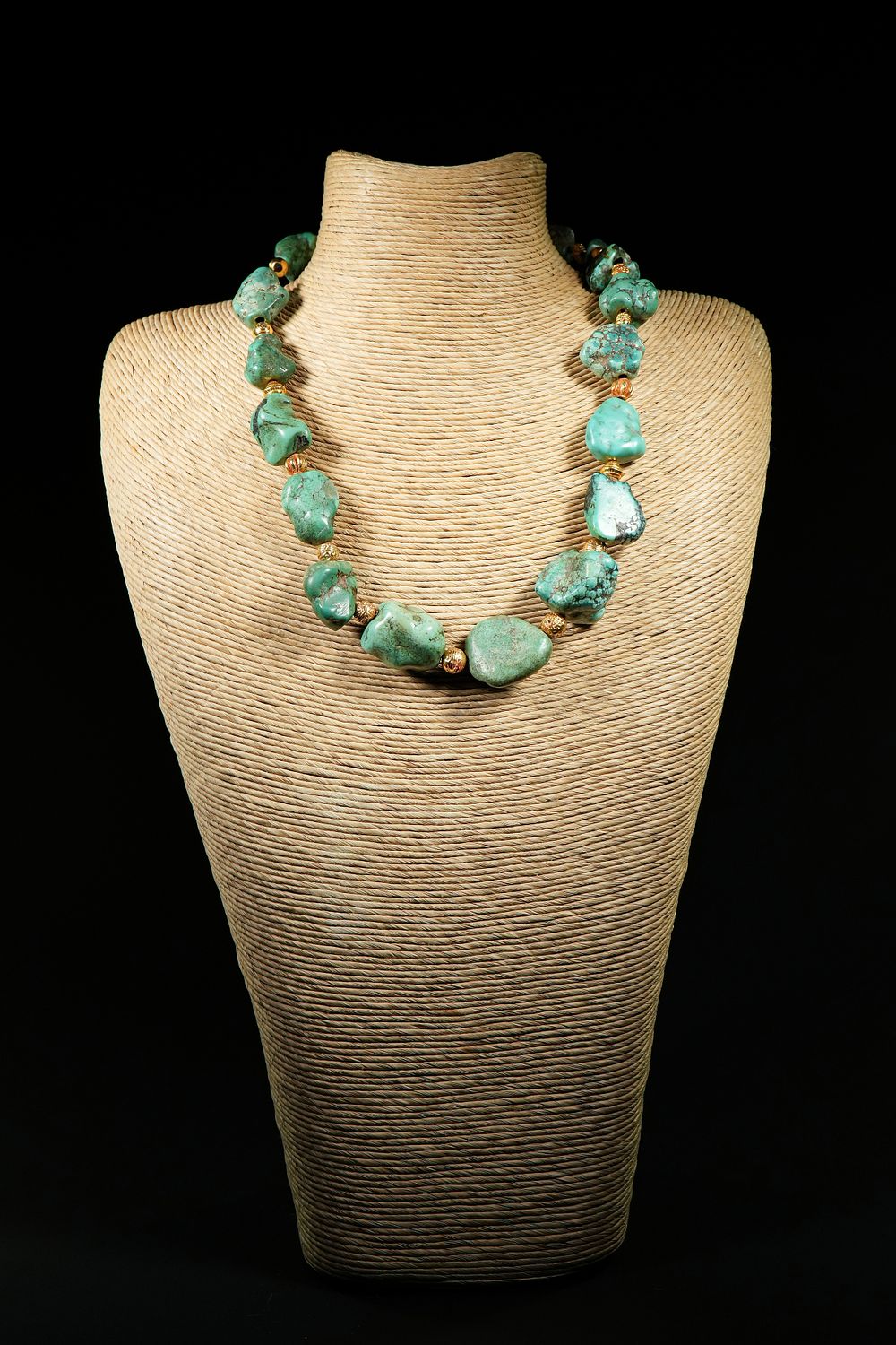 Lot 317: A Tibetan Necklace with Large Turquoise Nuggets and...