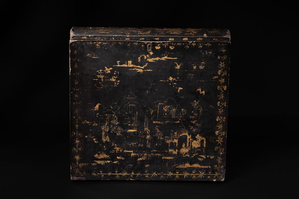 Lot 359: A Chinese Export Black Lacquer and Gilt Chinoiserie...