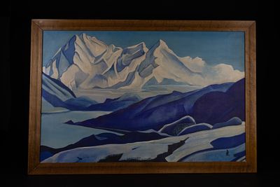 "Untitled" (Himalayan Landscape), Nicholas Roerich (1874–1947), Oil on Canvas. Oil on canvas 