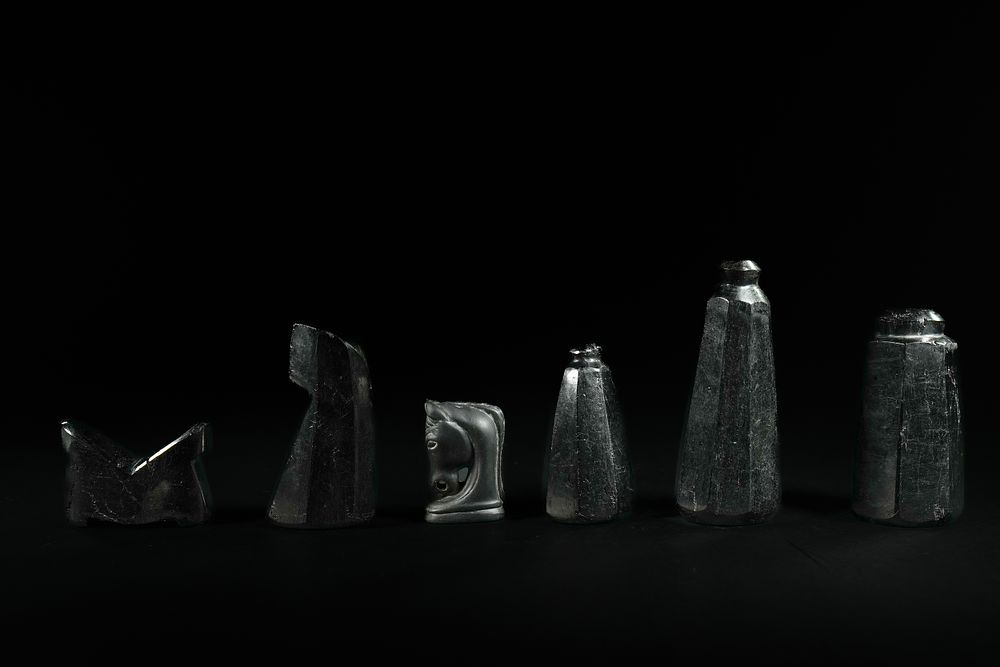 Lot 187: A Collection of Islamic Jet Gaming Pieces, Possibly...
