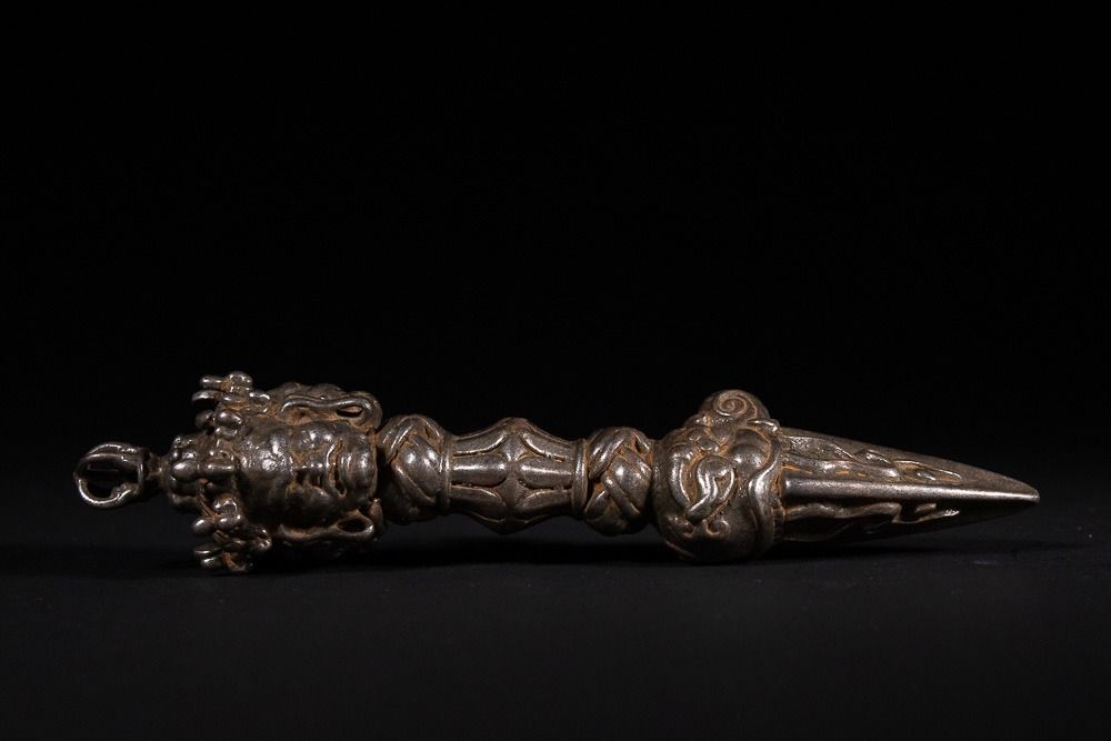 Lot 238: A Tibetan Iron Phurba Ritual Dagger, 19th/20th Century...