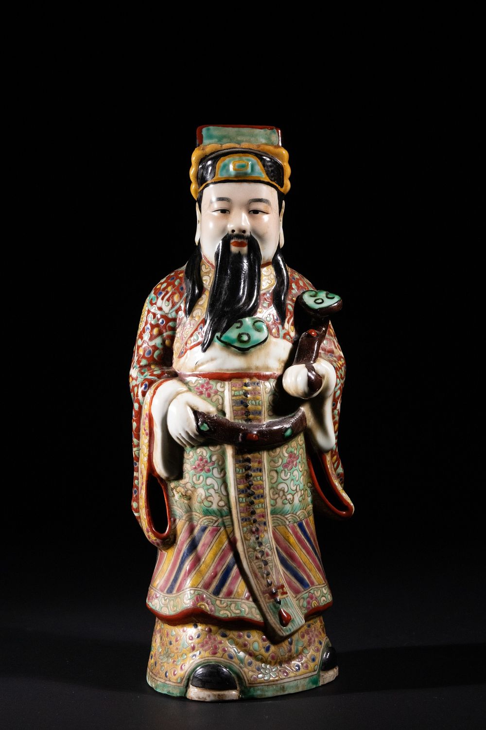 Lot 294: A Chinese Famille Rose Porcelain Figure of Lu...
