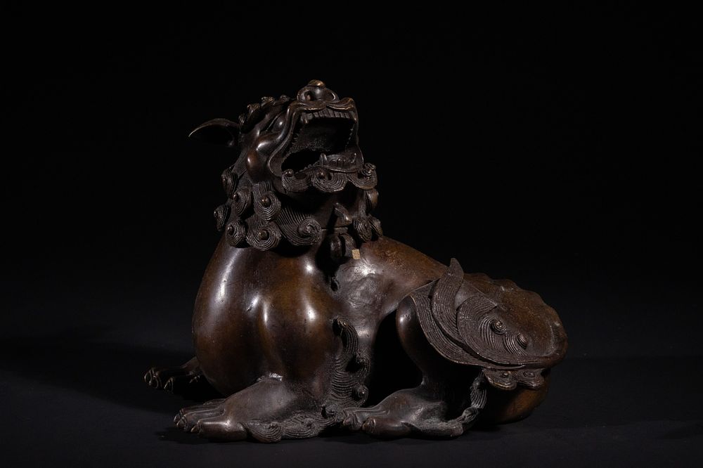 Lot 301: A Chinese Bronze Lion Censer, 19th Century -...