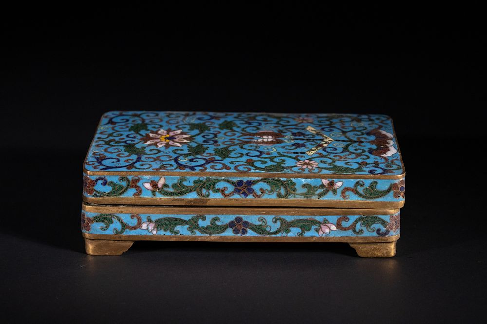 Lot 315: A Chinese Cloisonné Enamel Rectangular Box and Cover,...