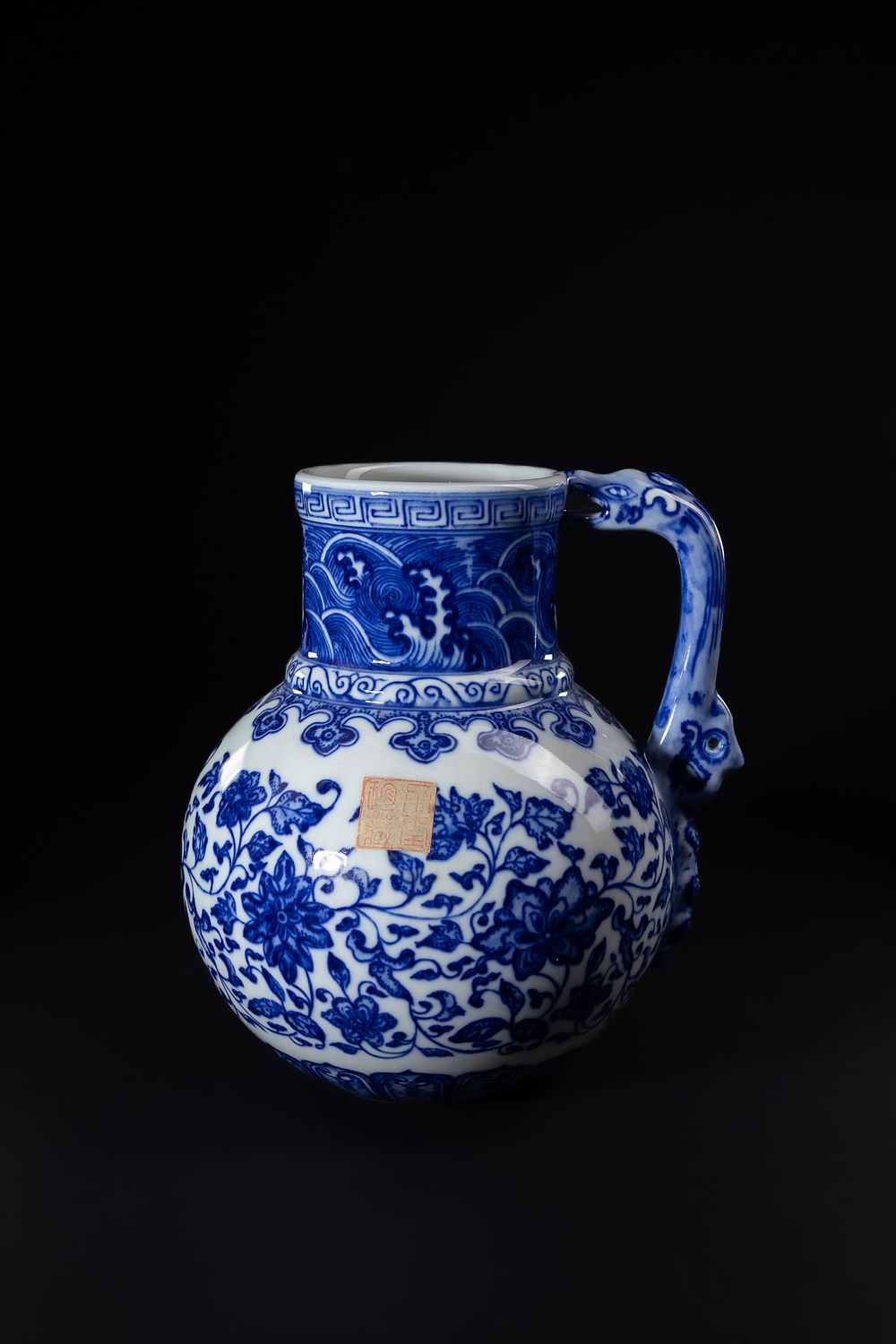 Lot 412: A Chinese Blue and White Porcelain Jug with...