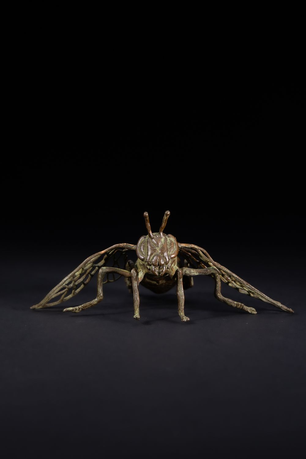 Lot 470: A Large Japanese Bronze Figure of a Cicada.