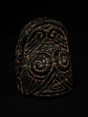 A Fatimid Carved Jet Chess Piece, Probably 10th–12th Century. A carved jet chess piece of domed 