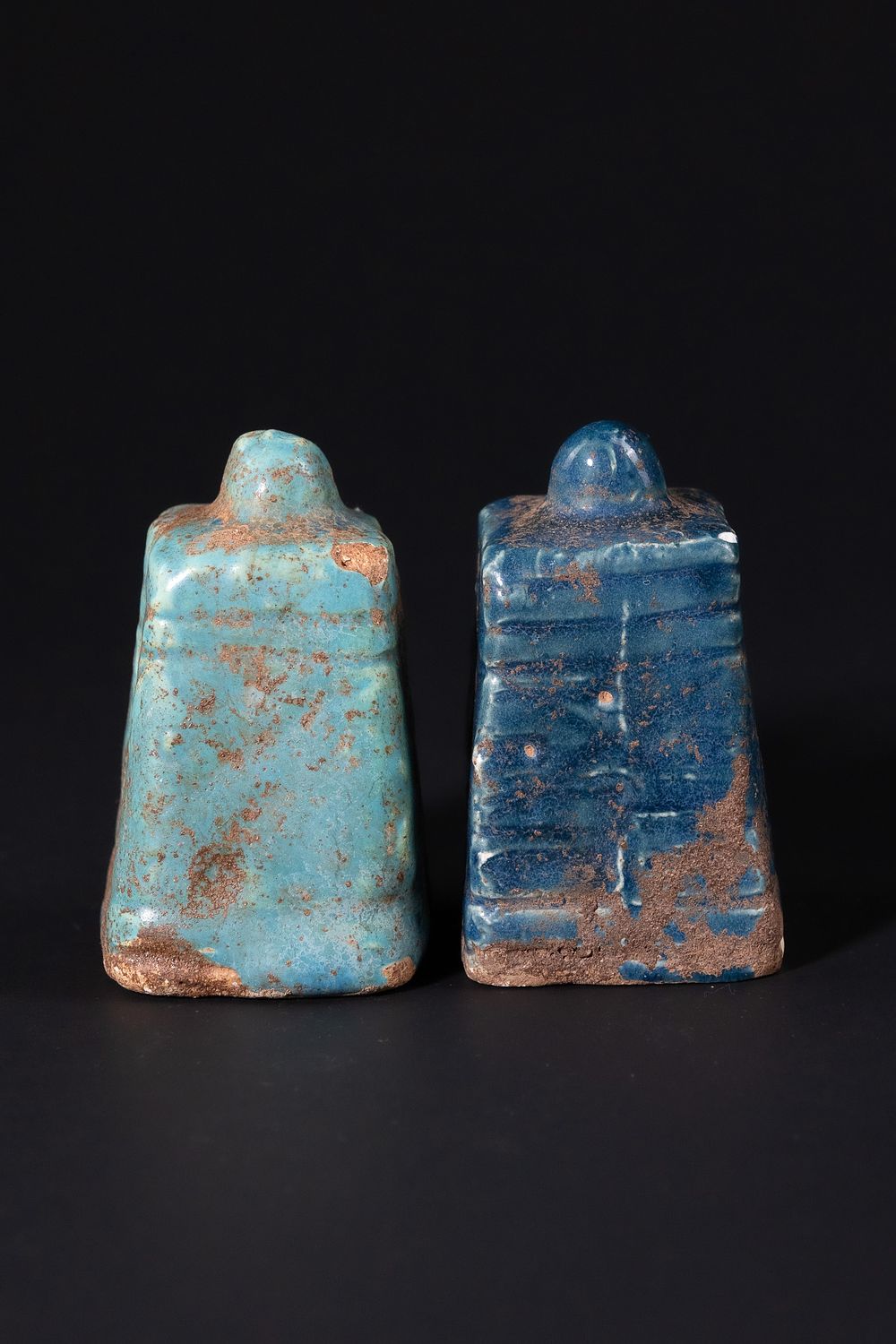 Lot 173: A Pair of Islamic Turquoise and Cobalt-Glazed Ceramic...