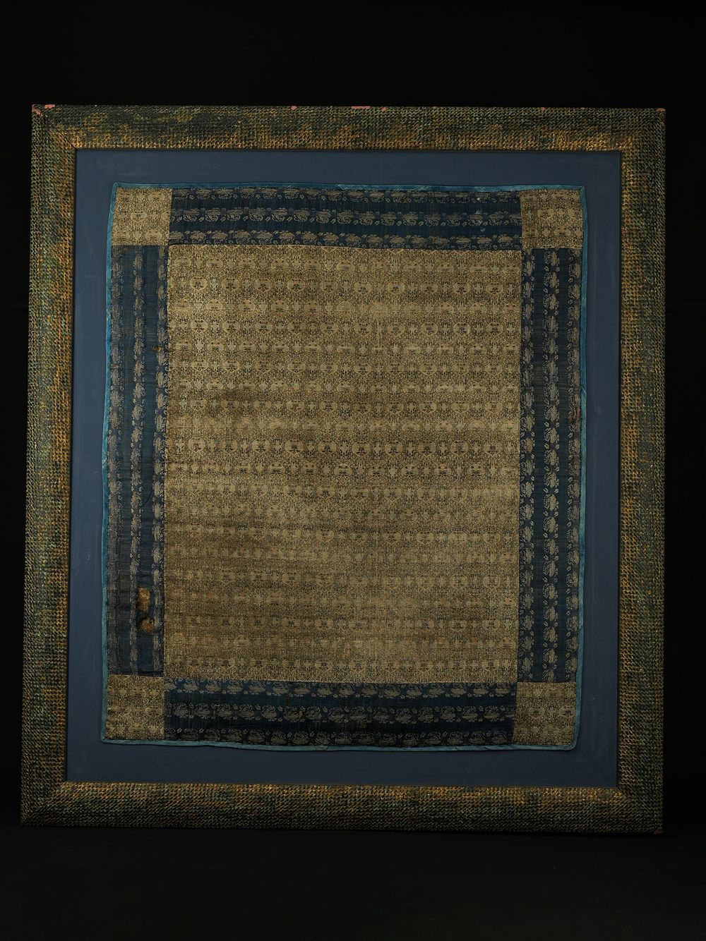 Lot 223: A Framed Safavid Textile Panel with Repeating Floral...