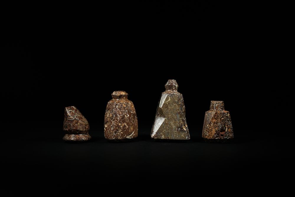 Lot 224: A Collection of Islamic Marble Chess Pieces, Possibly...
