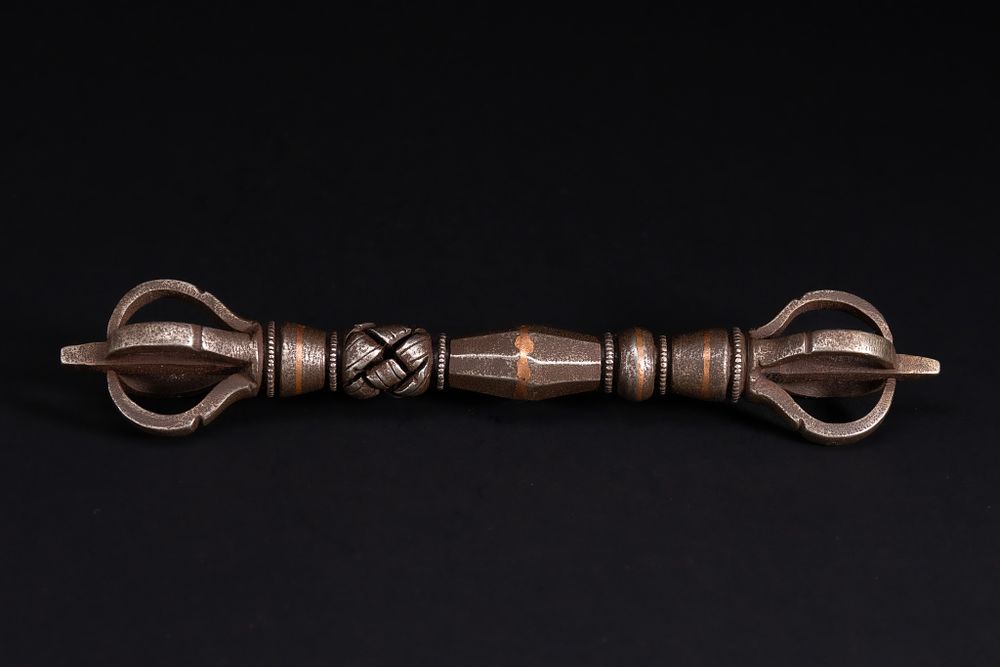 Lot 270: A Tibetan White Metal Ritual Phurba (Kila) with...