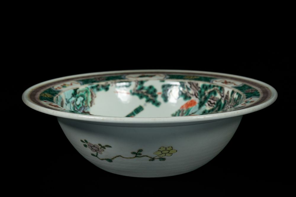 Lot 321: A Chinese Famille Verte Porcelain 'Narrative Scene' Barber's...