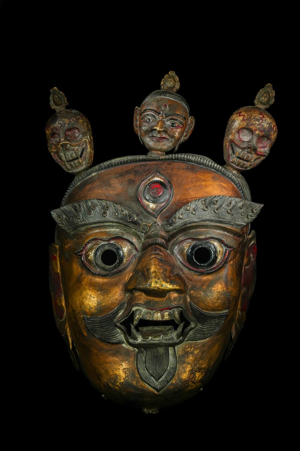 Lot 352: A Chinese or Himalayan Gilt and Polychromed Buddhist...