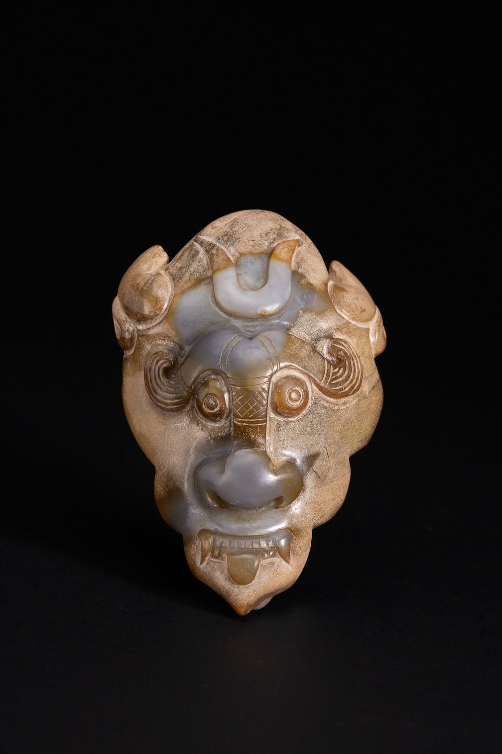 Lot 359: A Chinese Carved Jade Belt Buckle with Mythical...