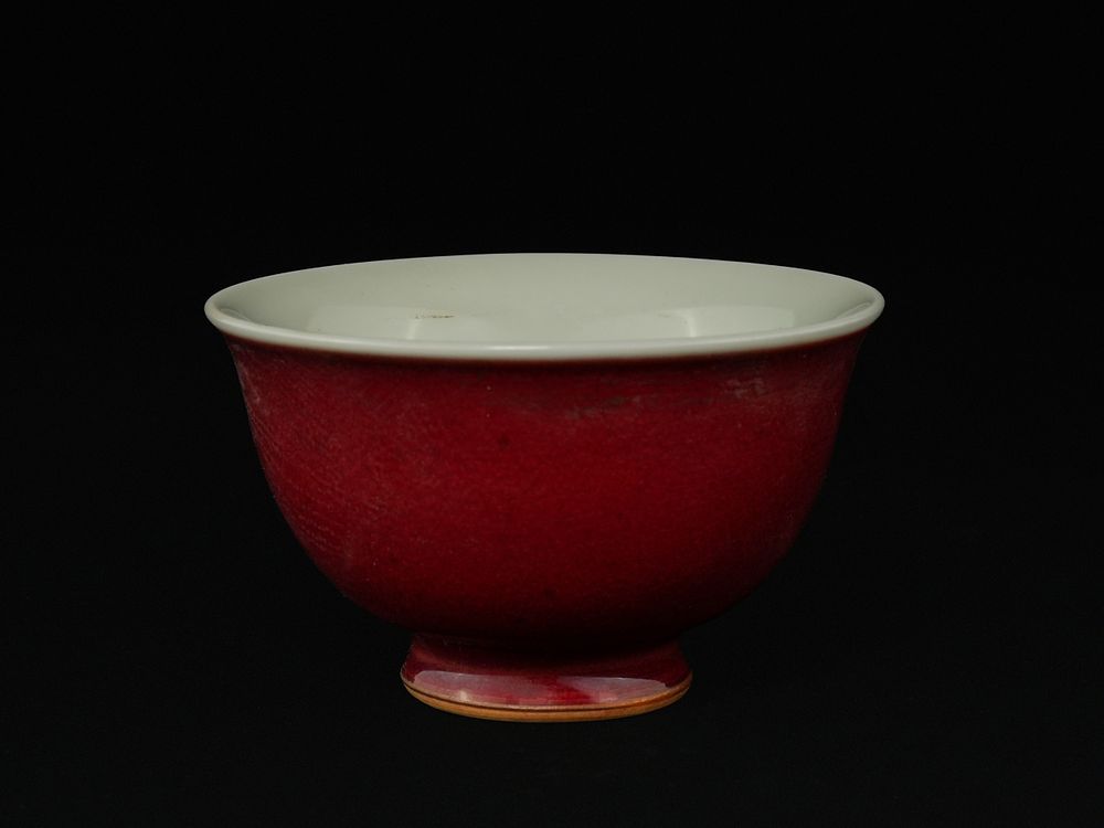 Lot 389: A Chinese Oxblood-Glazed Porcelain Bowl.