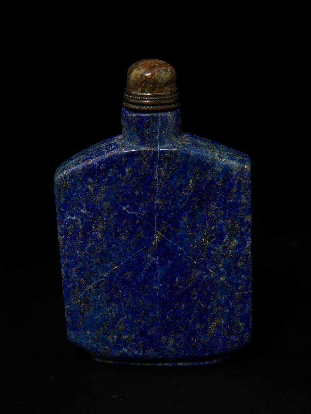Lot 410: A Chinese Lapis Lazuli Snuff Bottle with Agate...