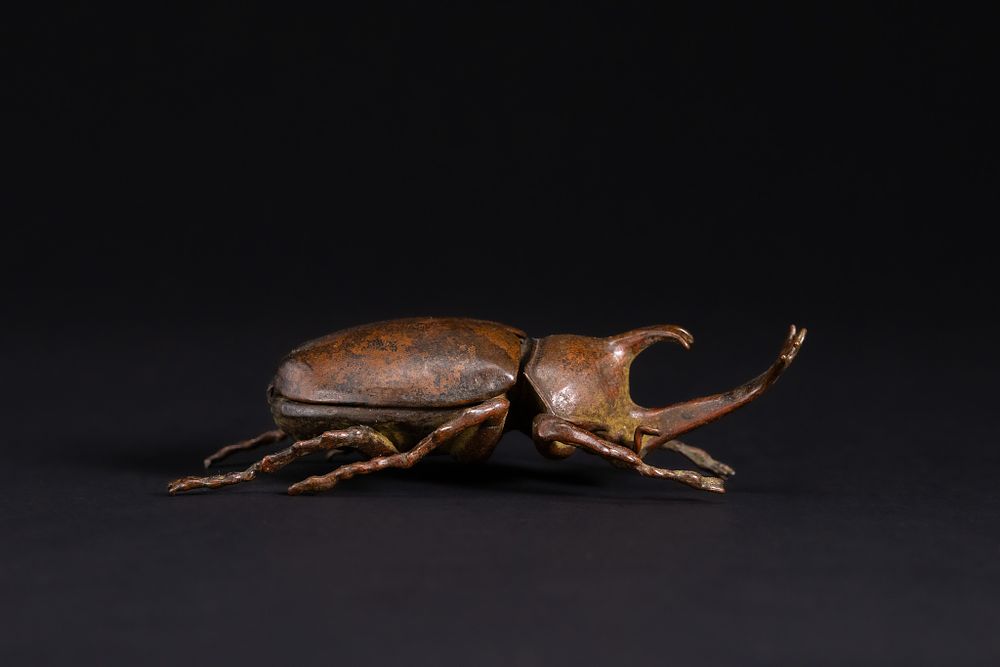 Lot 426: A Japanese Bronze Articulated Model of a Stag...