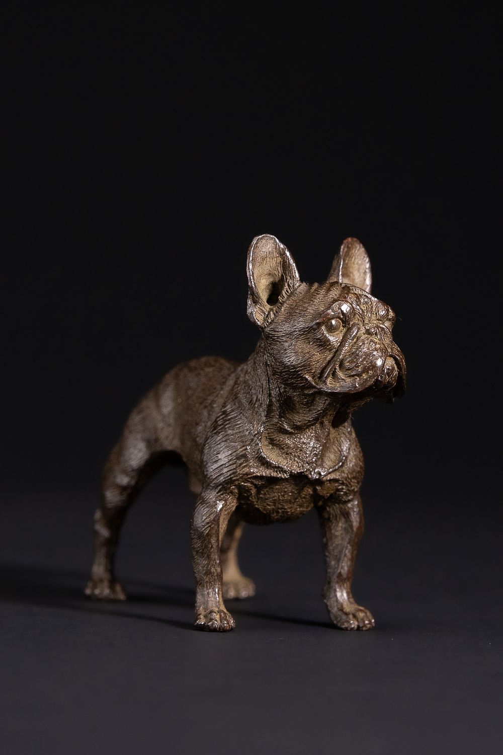 Lot 427: A Japanese Bronze Model of a French Bulldog.