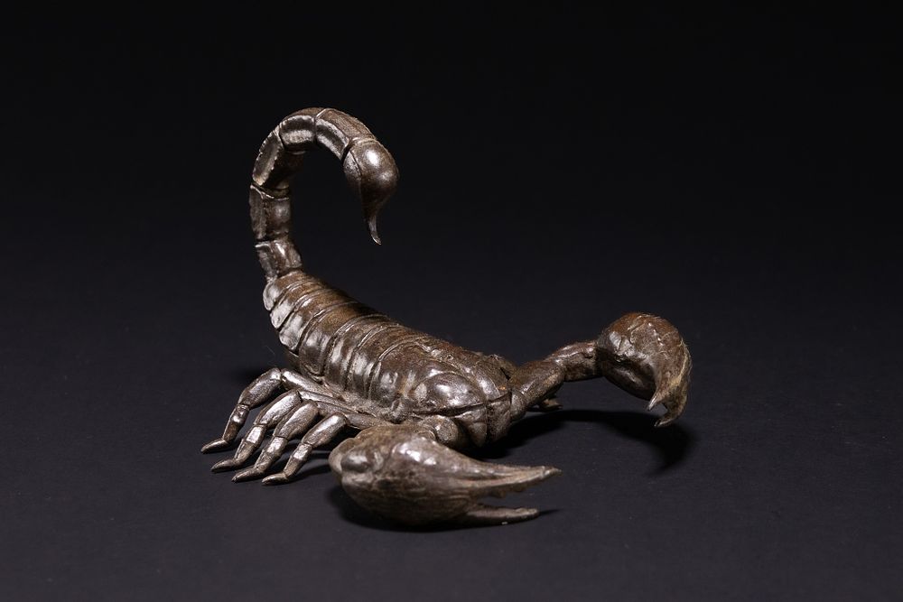 Lot 433: A Large Japanese Bronze Articulated Model of a...