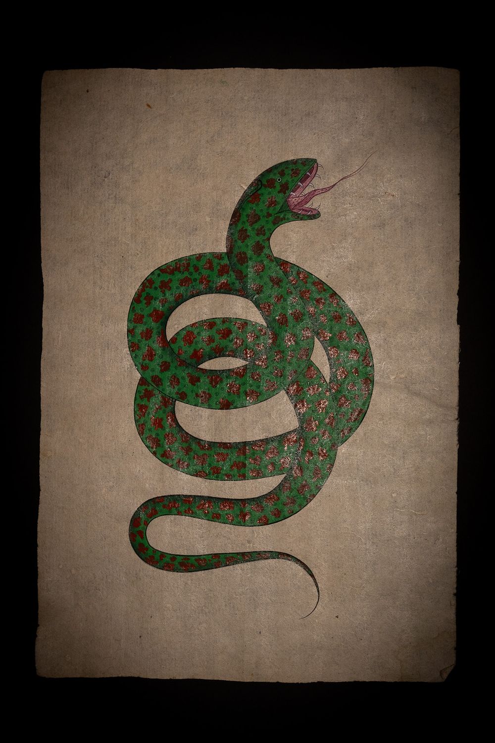 Lot 155: An Indian Tantric Painting Of A Coiled Serpent,...