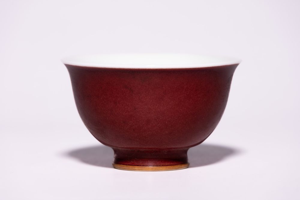 Lot 229: A Chinese Oxblood-Glazed Bowl with Flared Rim and...