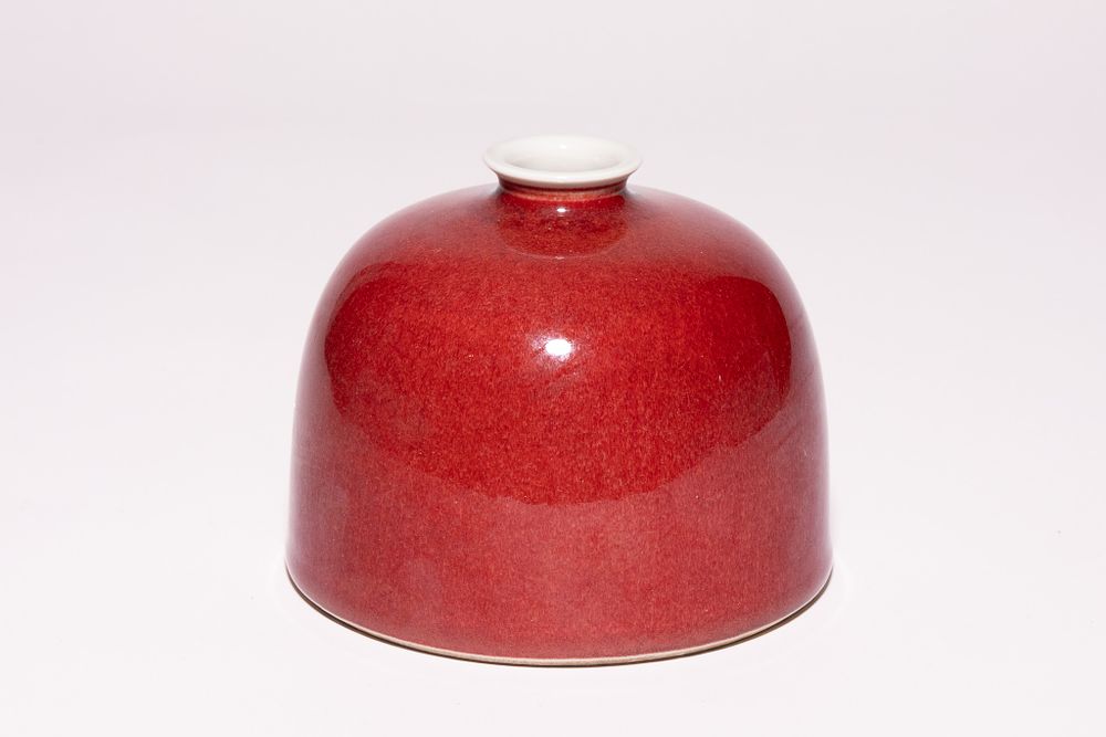 Lot 232: A Chinese Oxblood-Glazed Porcelain Brush Washer, Kangxi Mark.
