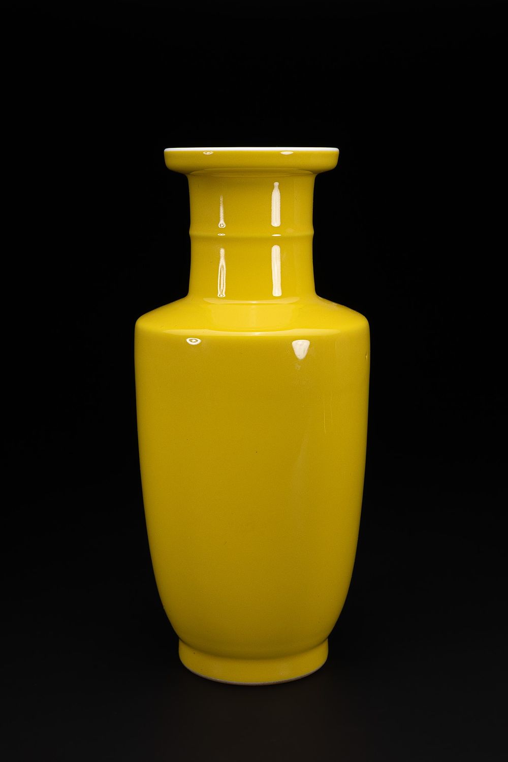 Lot 292: A Chinese Yellow-Glazed Porcelain Vase, Guangxu Mark.
