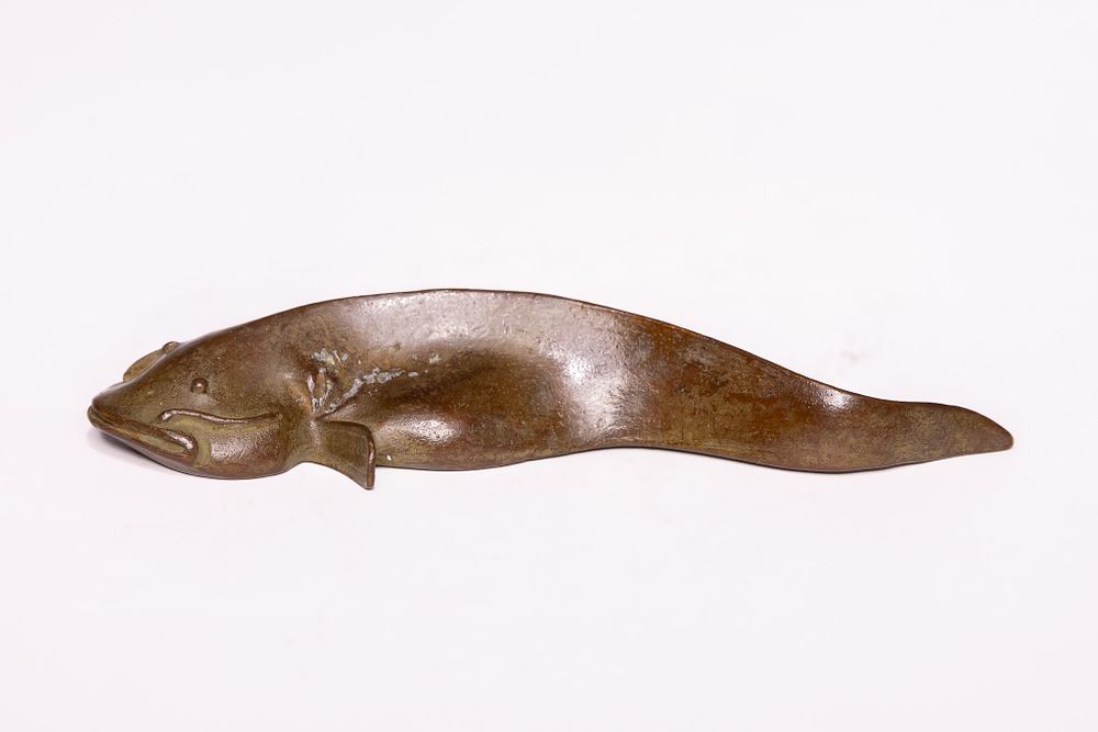 Lot 306: A Japanese Bronze Model of a Catfish.