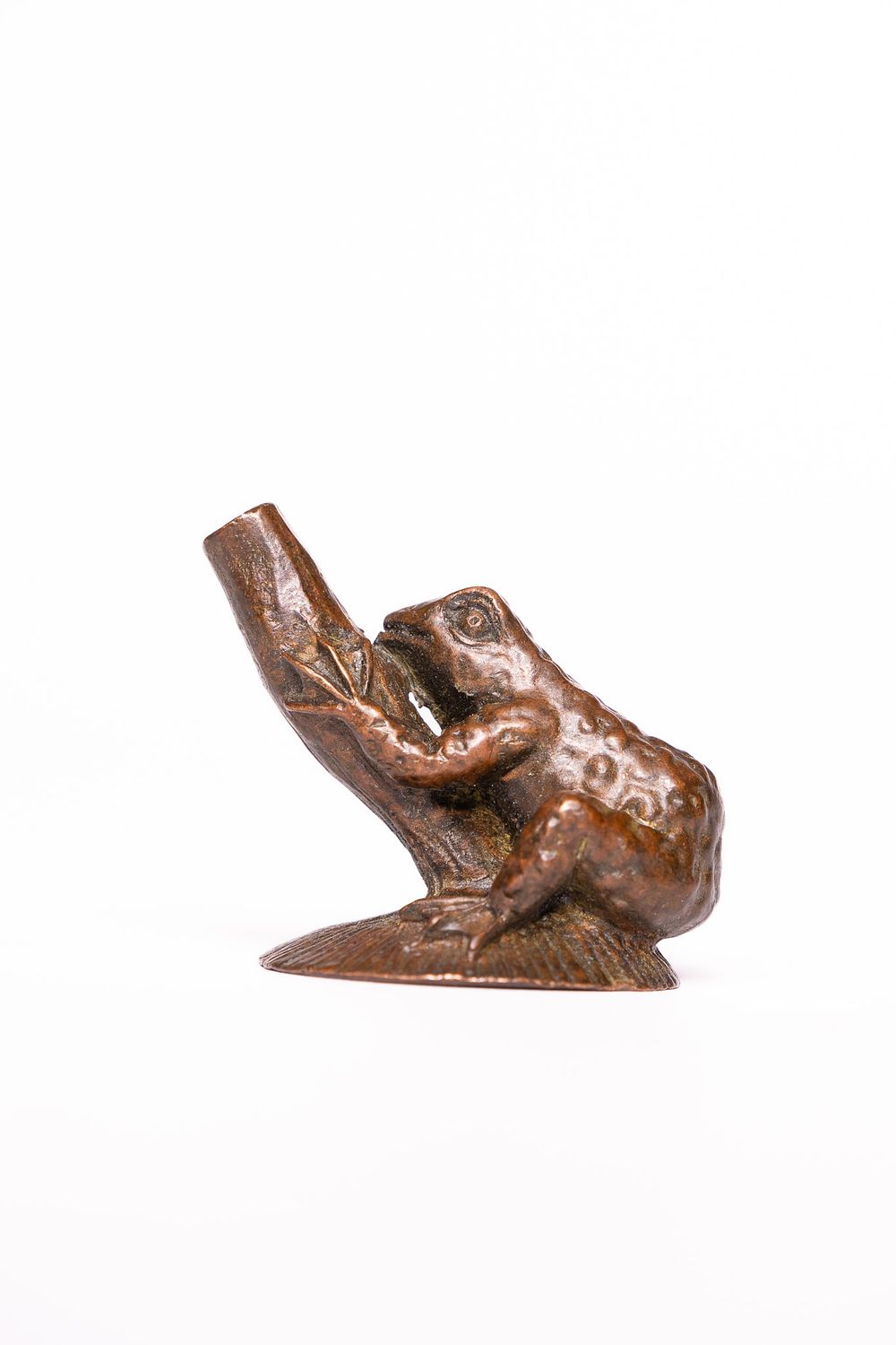Lot 311: A Japanese Bronze Frog Figure.