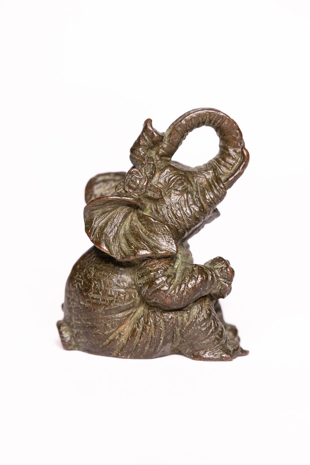 Lot 317: A Japanese Bronze Model of an Elephant.