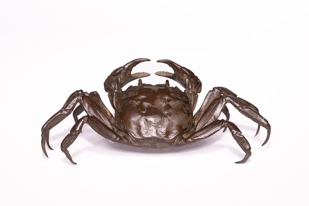 Lot 321: A Japanese Bronze Model of a Crab.
