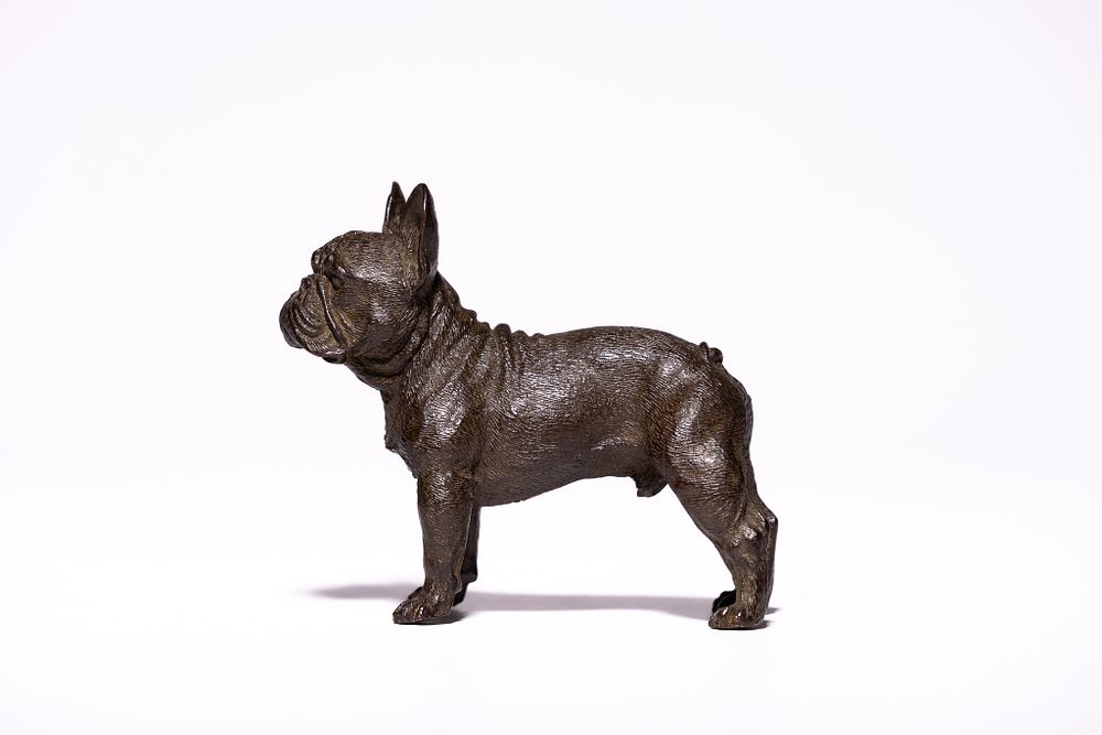 Lot 323: A Japanese Bronze Model of a Bulldog.