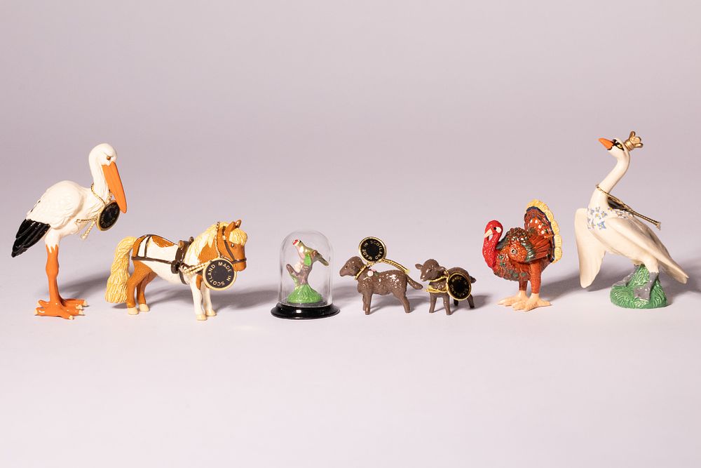 Lot 330: A Collection of Hantel ‘Victorian Miniatures’ Hand-Painted Porcelain...