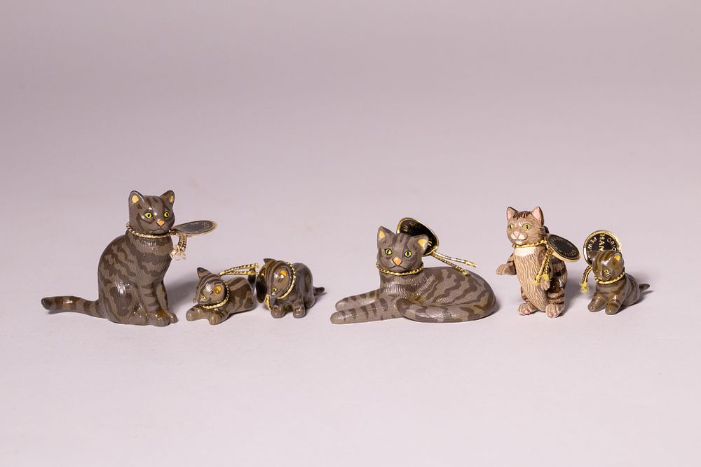 Lot 331: A Collection of Hantel ‘Victorian Miniatures’ Hand-Painted Porcelain...