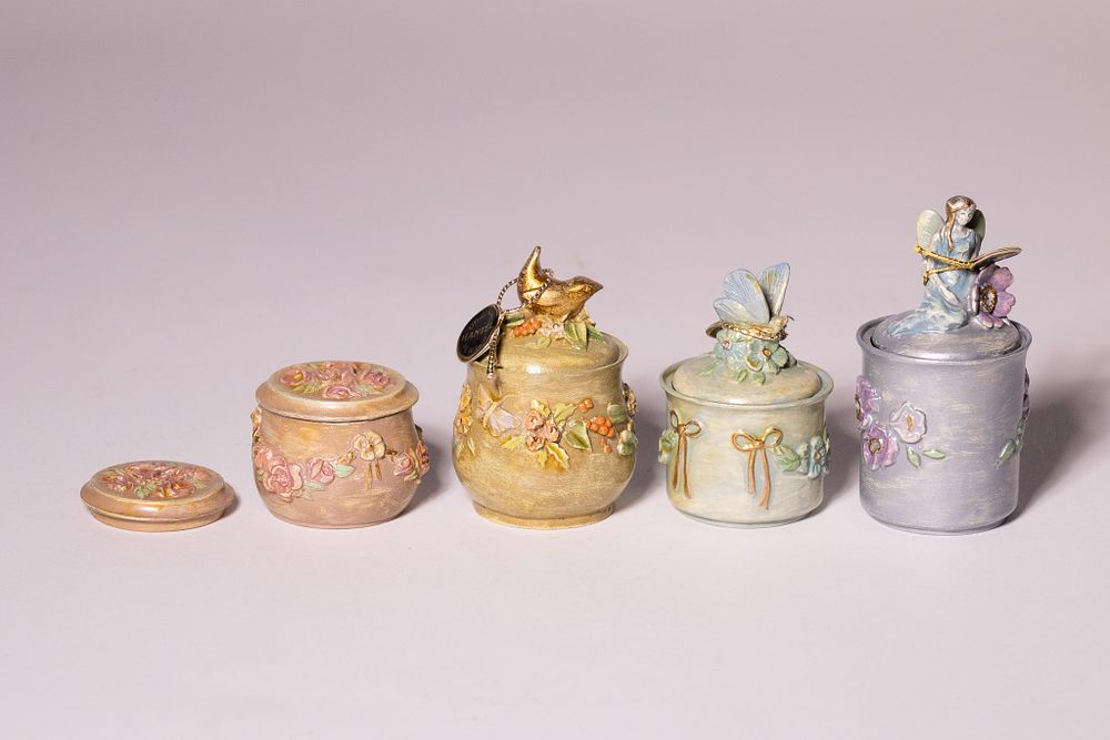 Lot 332: A Collection of Hantel ‘Victorian Miniatures’ Hand-Painted Porcelain...