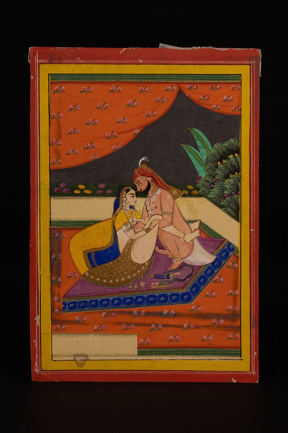 Lot 247: A NORTH INDIAN SIKH EROTIC MINIATURE PAINTING, 18TH/19TH CENTURY.