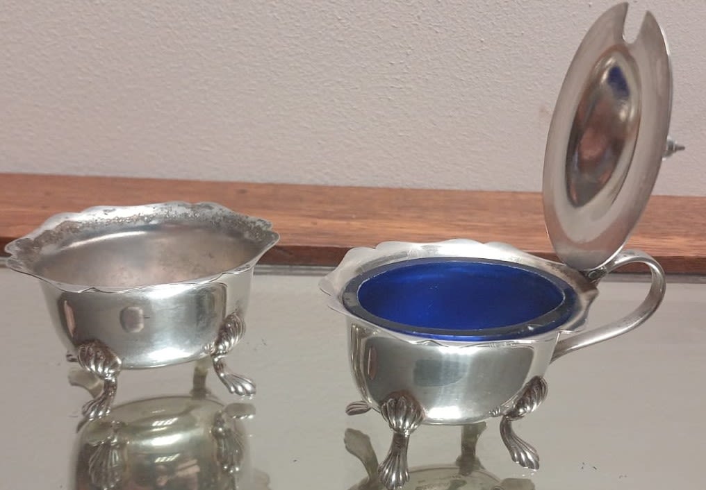 Lot 3 - Vintage 1950’s Angora EPNS Silver Plate Condiment Vessels ...