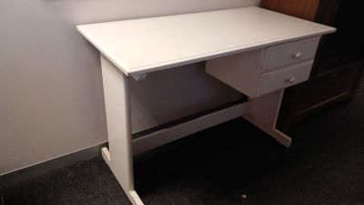 Painted Wooden Desk . This is ideal for working at home or a small office. A 2-draw desk in 
