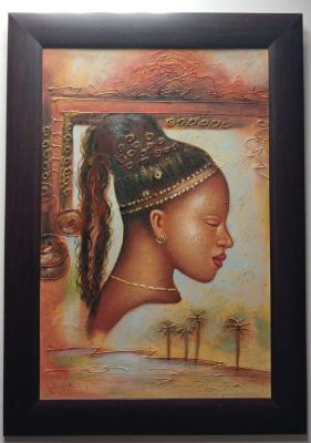 Large Stunning Impasto Technique Painting of an Attractive Lady. From an Estate Collection we 