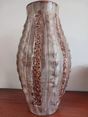 Mid Century Fratelli Fanciullacci Hexagonal Pottery Vase from Italy 1960s - 1950s. A valuable 