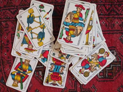 Vintage Tarrot Cards Unidentified. An interesting set supplied as is with 77 cards
