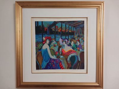 REDUCED - New York City River Cafe - Screenprint Signed and Numbered By Isaac Maimon. . In the 