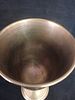 Large Old Chased Brass Kiddush Cup/Wine Chalice. This exquisite old brass Kiddush Cup/Wine תמונה - 3