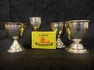 Collection of Four Silver Plated Kiddush Cups. A charming collection of four vintage תמונה - 3