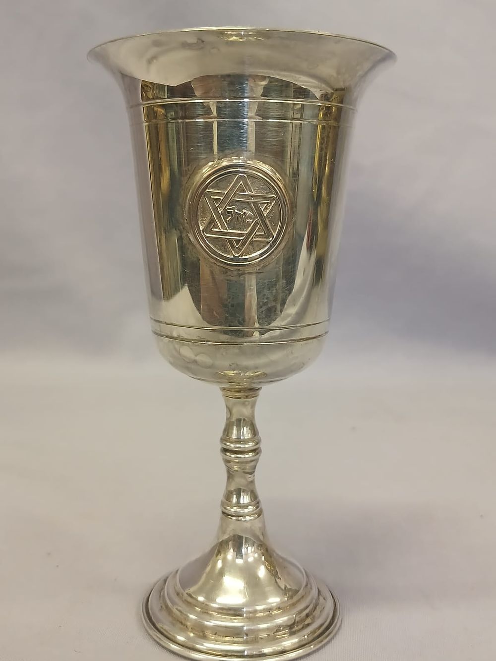 Vintage Silver-Plated Kiddush Cup. This vintage silver-plated Kiddush cup, standing 12cm tall 