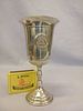 Vintage Silver-Plated Kiddush Cup. This vintage silver-plated Kiddush cup, standing 12cm tall תמונה - 5