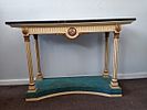 Neoclassical Style Console Table with Marble Top. This console table has an elegant, timeless תמונה - 1